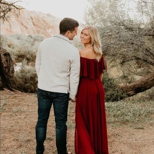 Off the shoulder maxi dress